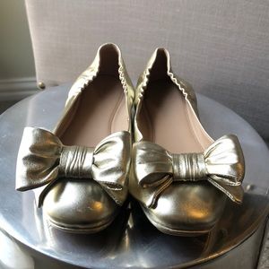 Tory and Burch gold flats